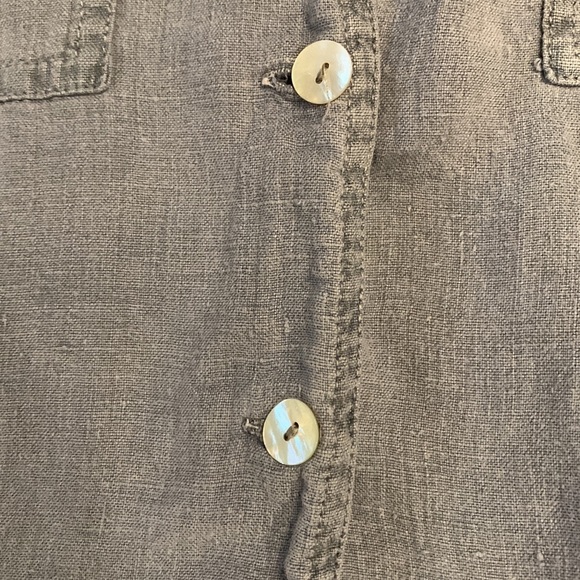 Willow 100% Linen Lagenlook Long Sleeve Layering Top - Picture 9 of 16